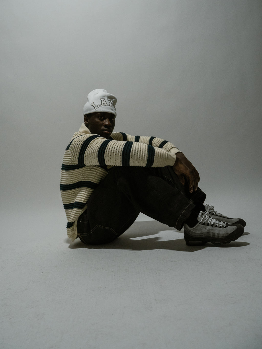 TWO.TONE BEANIE - WHITE