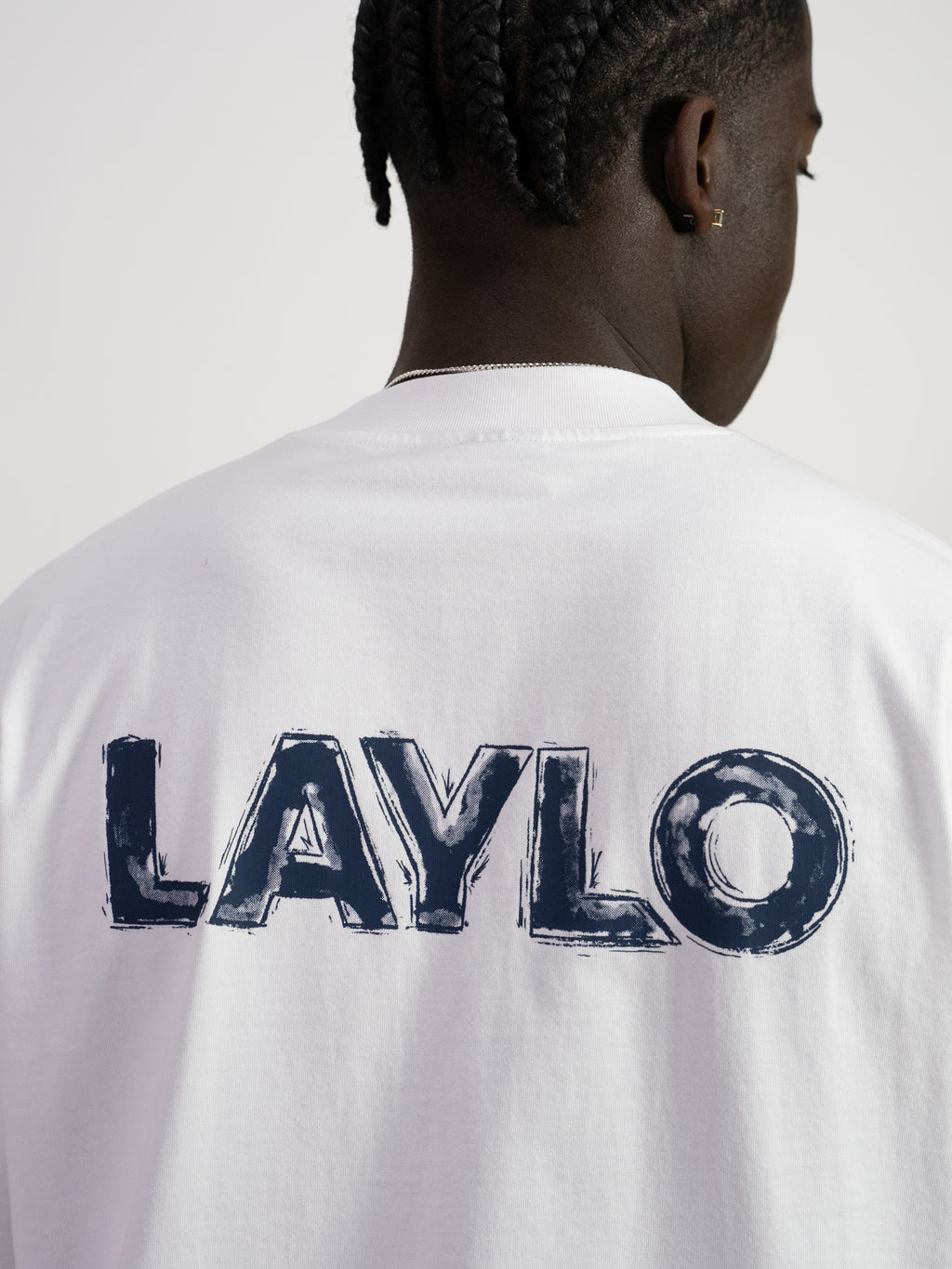 PAINTERS TEE - WHITE/NAVY