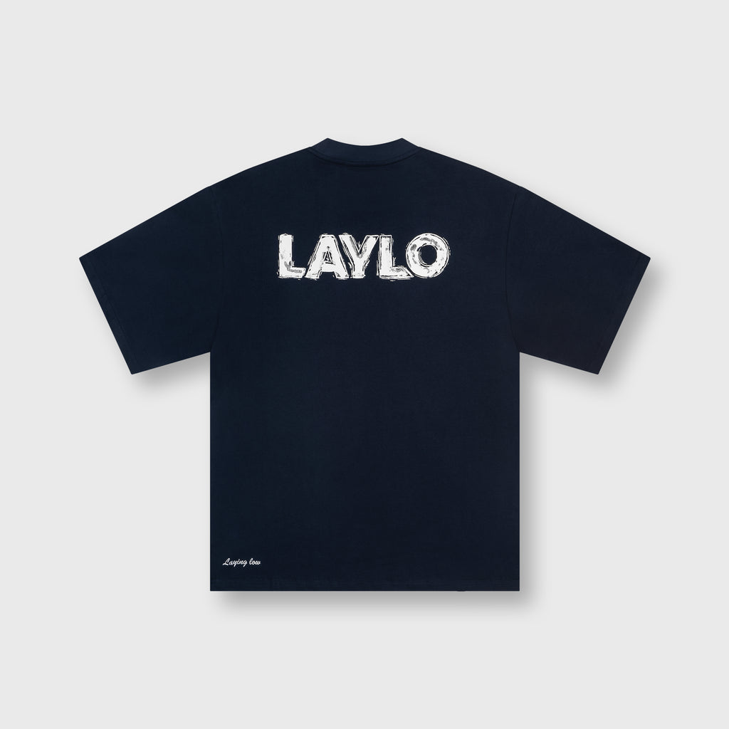PAINTERS TEE - NAVY/WHITE