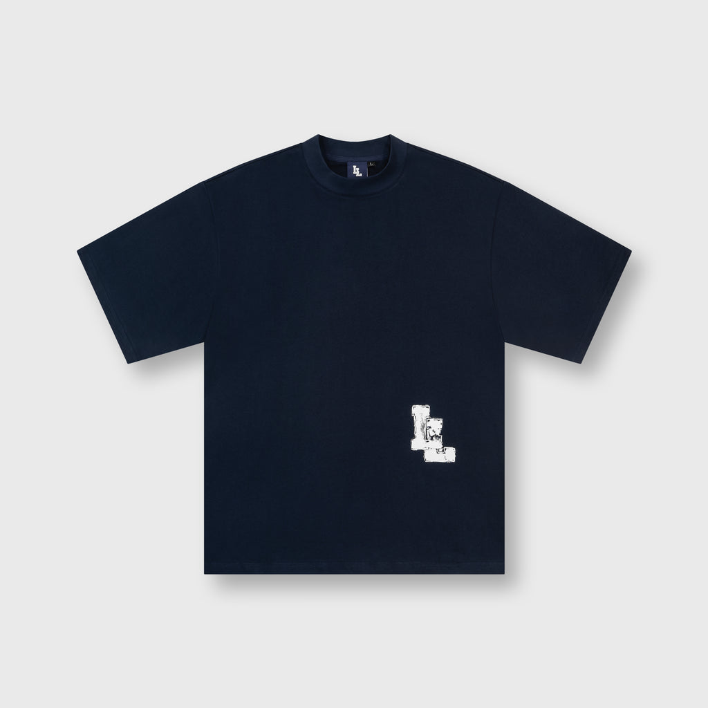 PAINTERS TEE - NAVY/WHITE