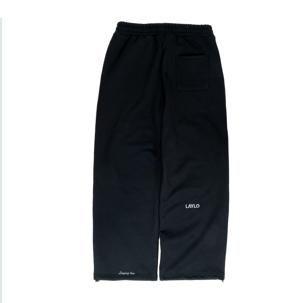 BLACK LOGO SWEATPANTS