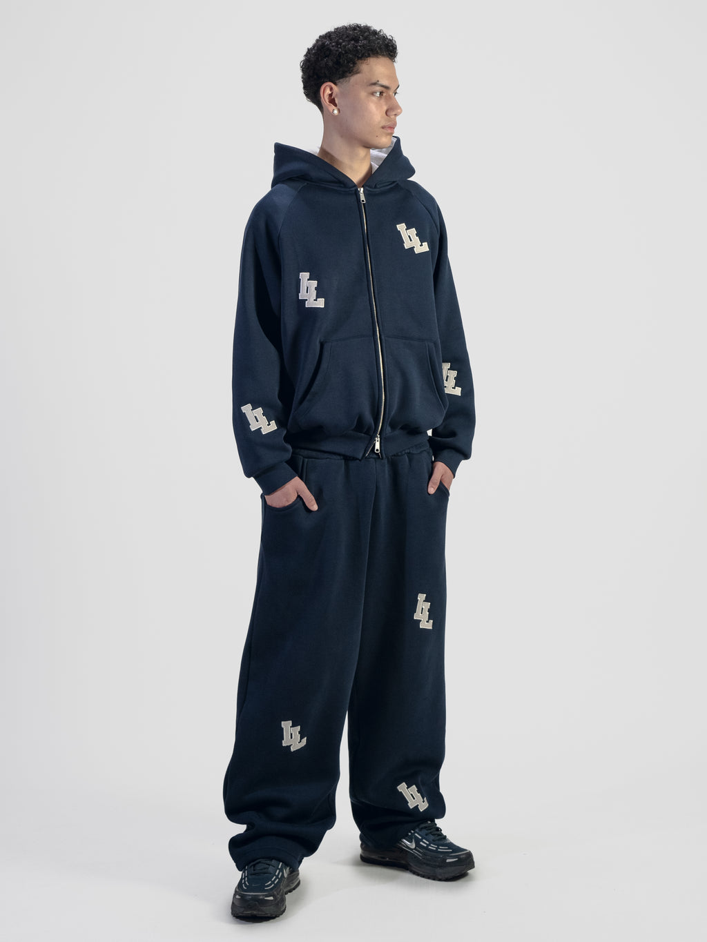 2L SWEATPANTS - NAVY/GREY