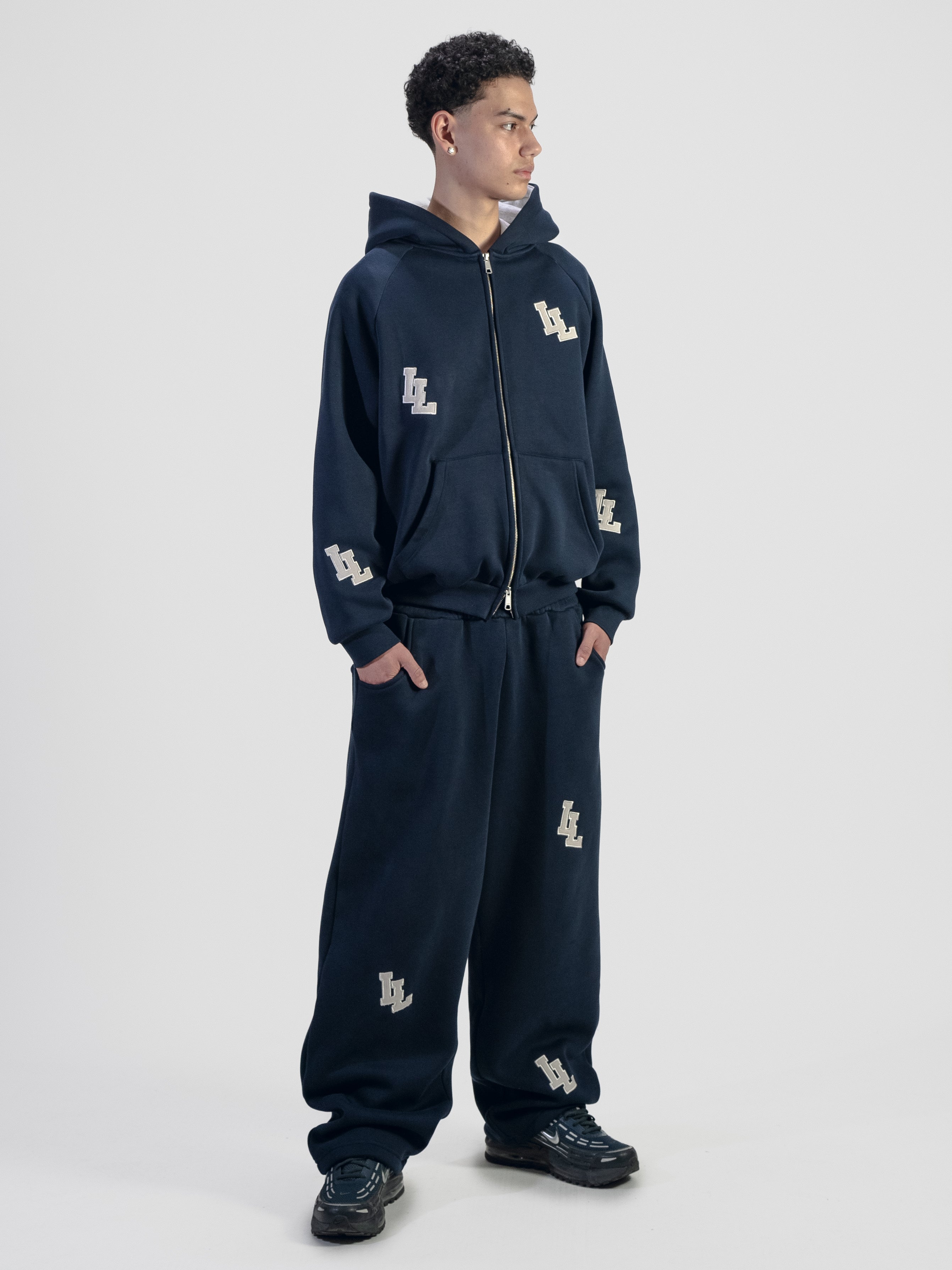 2L SWEATPANTS - NAVY/GREY