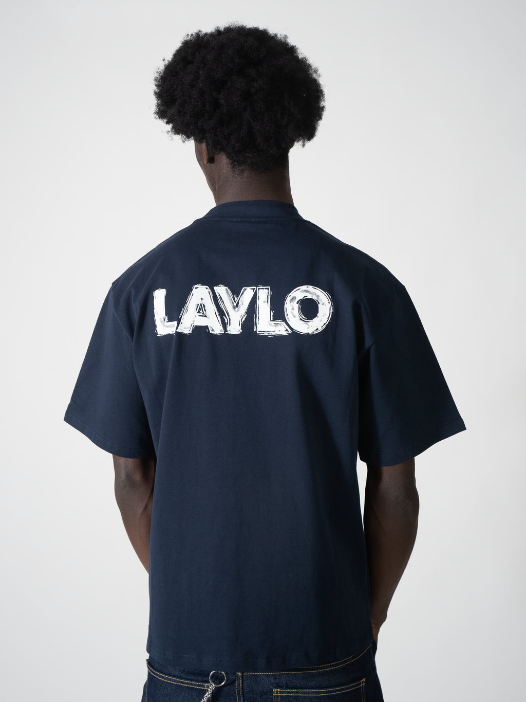 PAINTERS TEE - NAVY/WHITE