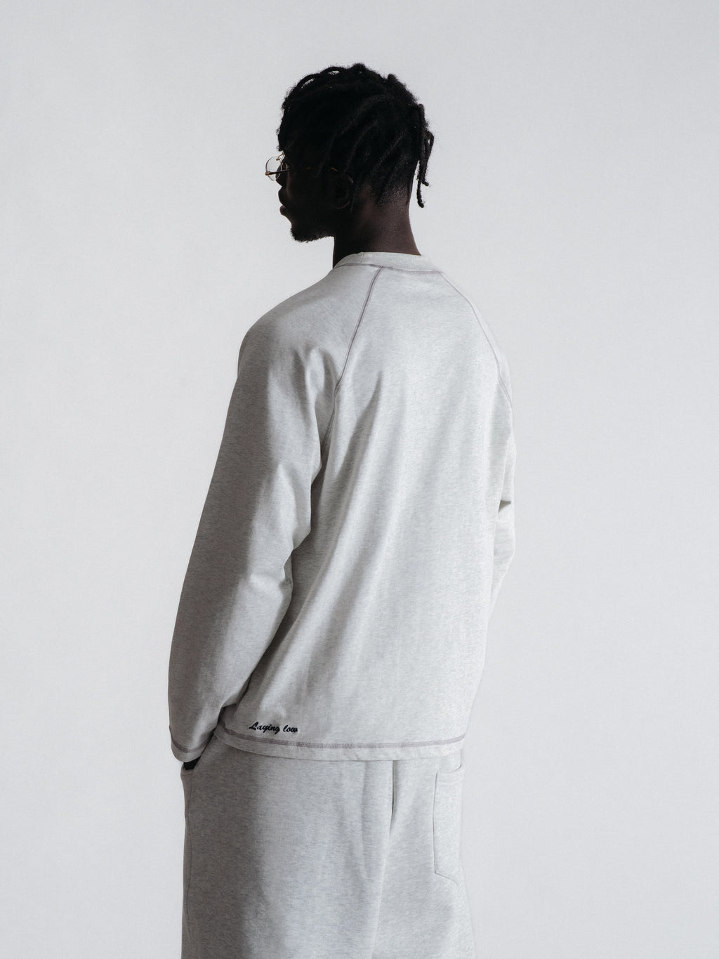PAINTERS LONGSLEEVE - LIGHT GREY/NAVY