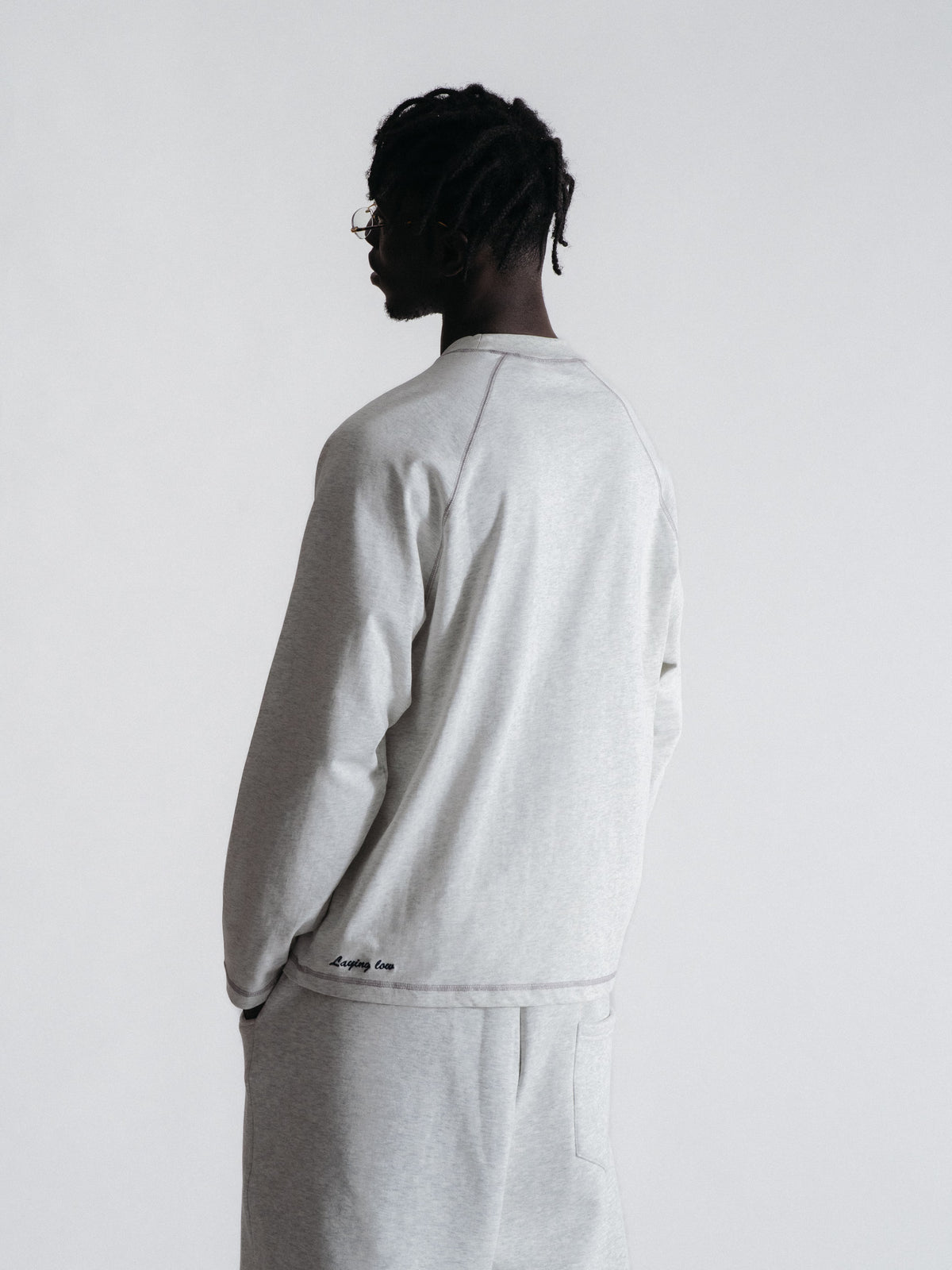 PAINTERS LONGSLEEVE - LIGHT GREY/NAVY