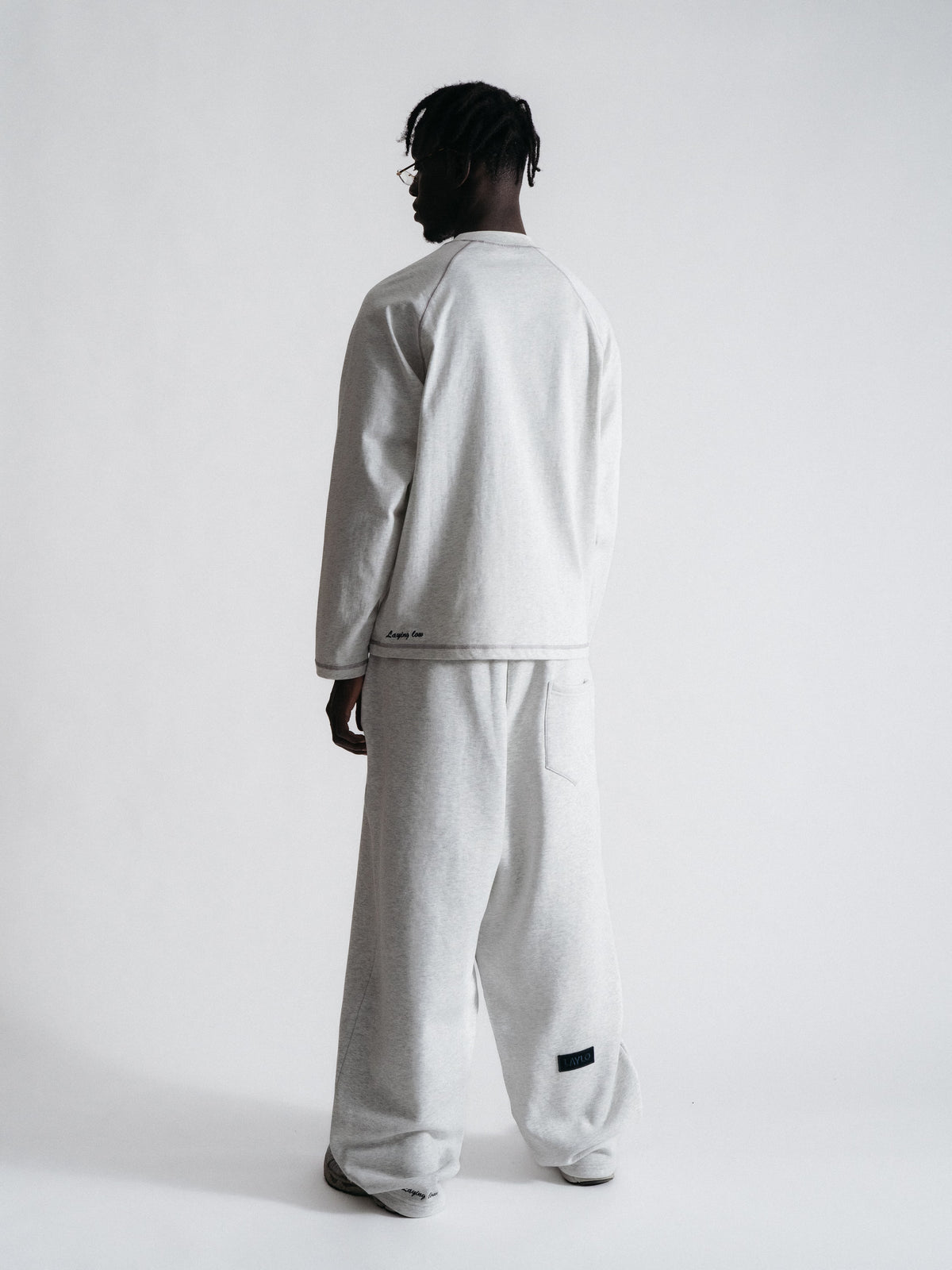PAINTERS LONGSLEEVE - LIGHT GREY/NAVY
