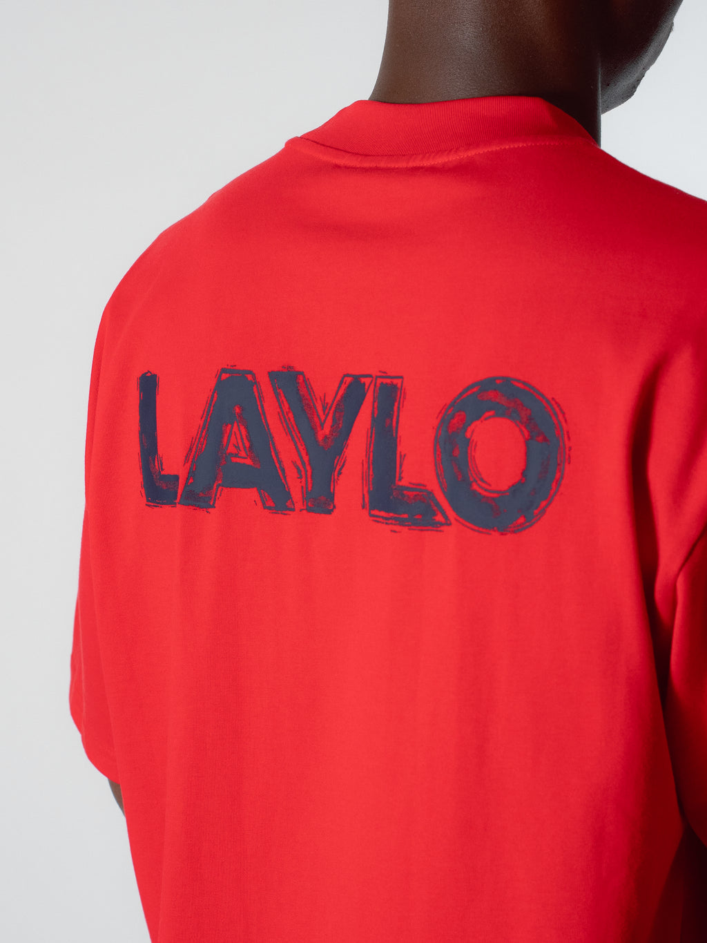 PAINTERS TEE - RED/NAVY