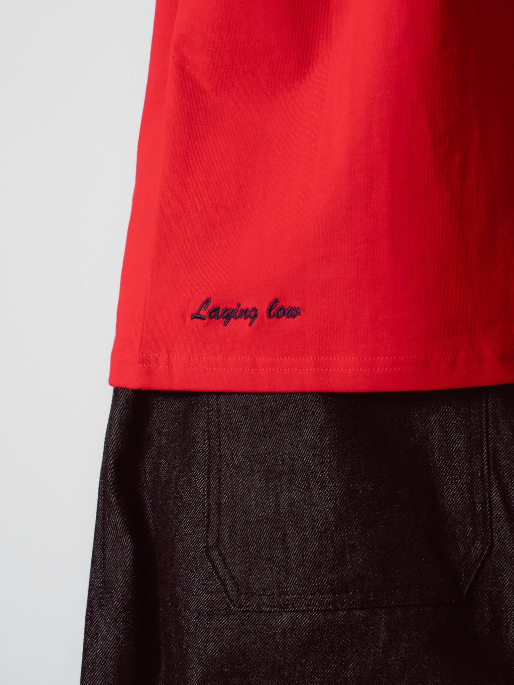 PAINTERS TEE - RED/NAVY