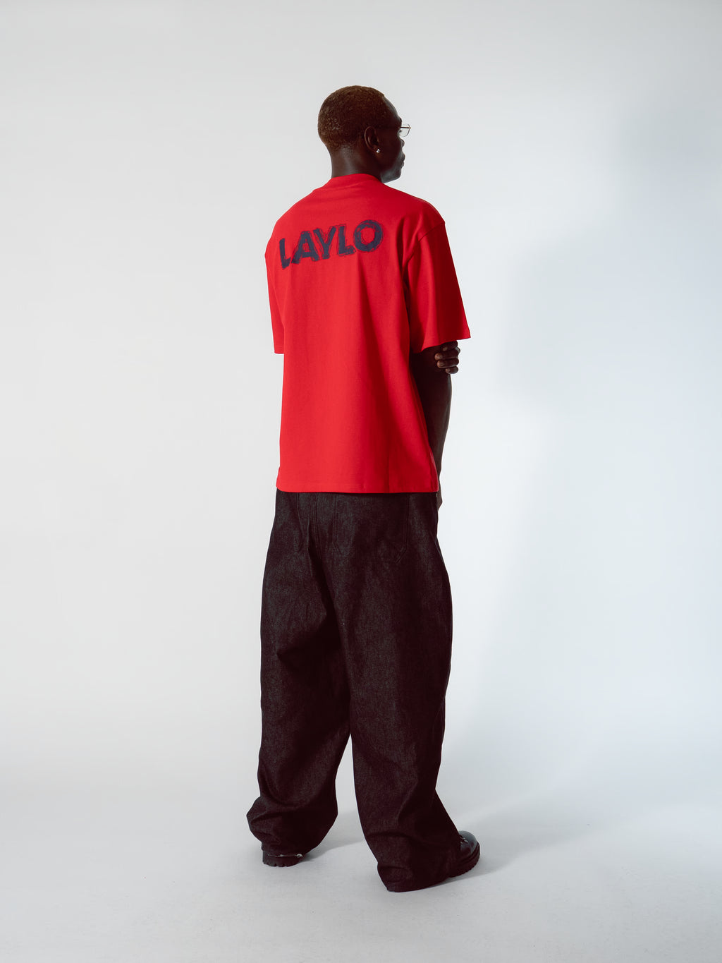 PAINTERS TEE - RED/NAVY