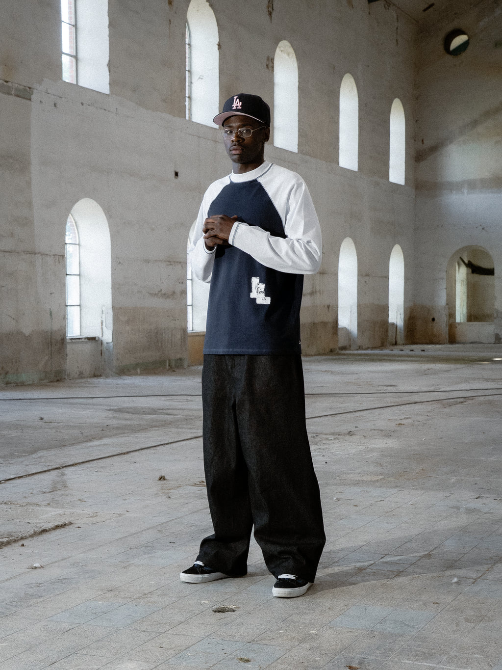 PAINTERS LONGSLEEVE - NAVY/WHITE
