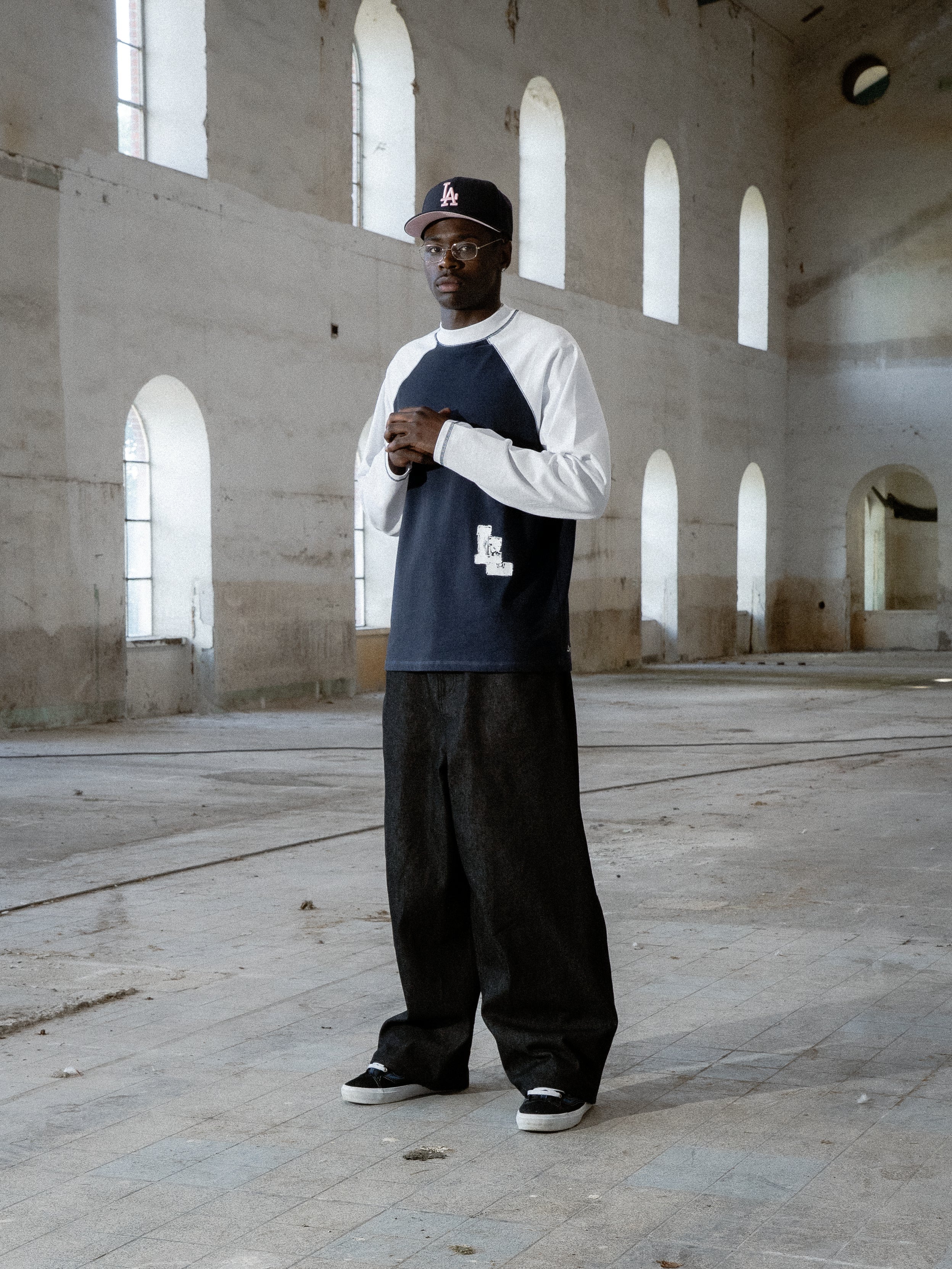 PAINTERS LONGSLEEVE - NAVY/WHITE