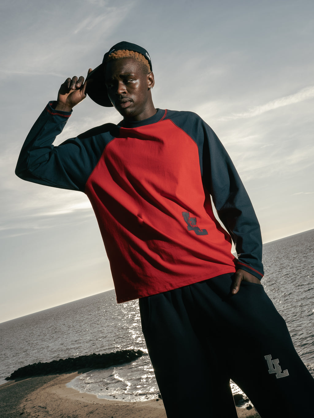 PAINTERS LONGSLEEVE - RED/NAVY
