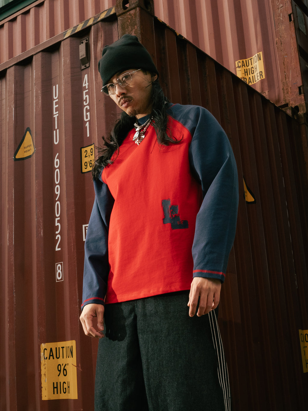 PAINTERS LONGSLEEVE - RED/NAVY