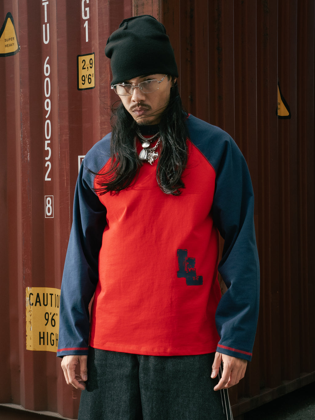 PAINTERS LONGSLEEVE - RED/NAVY