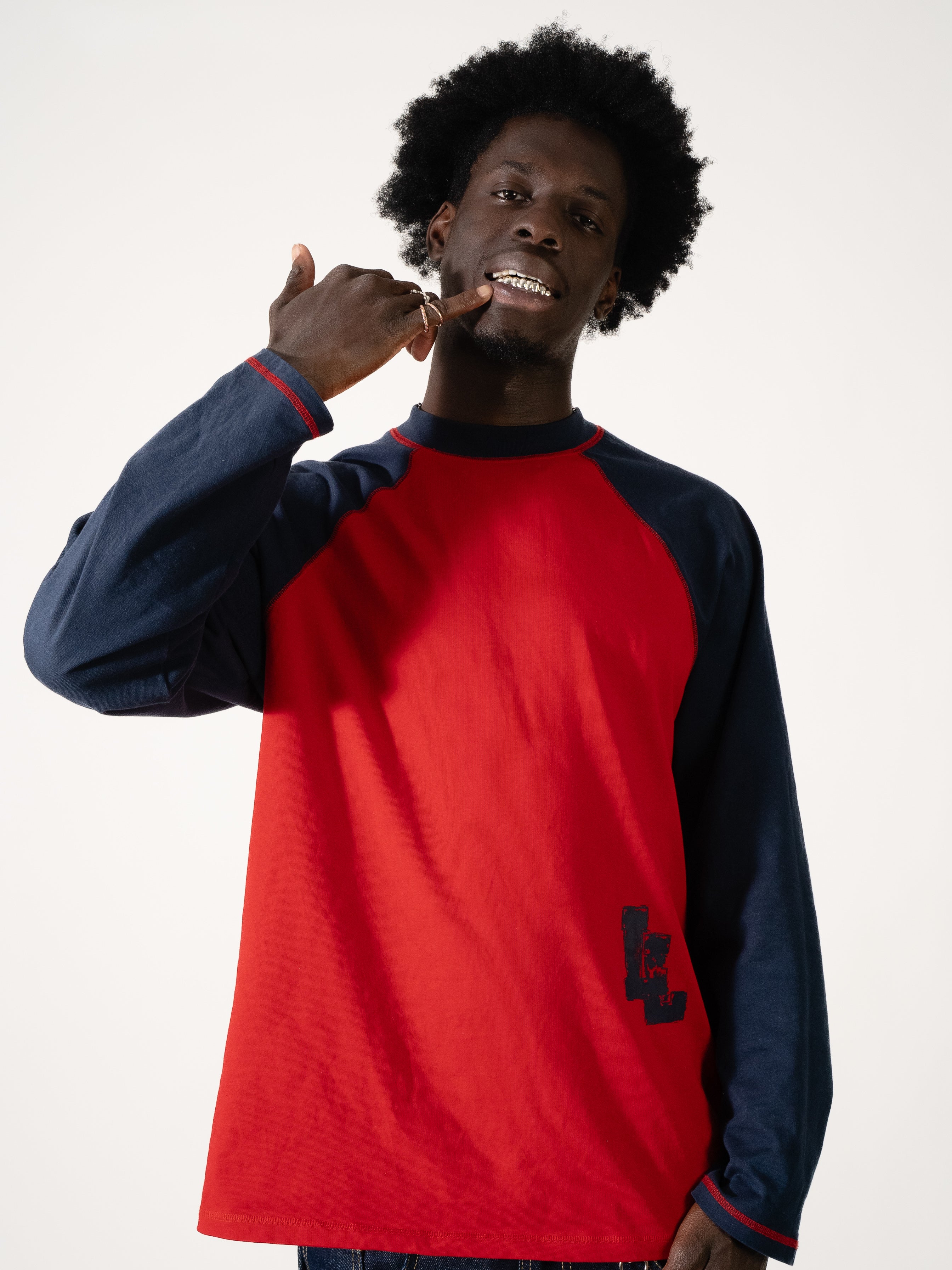 PAINTERS LONGSLEEVE - RED/NAVY