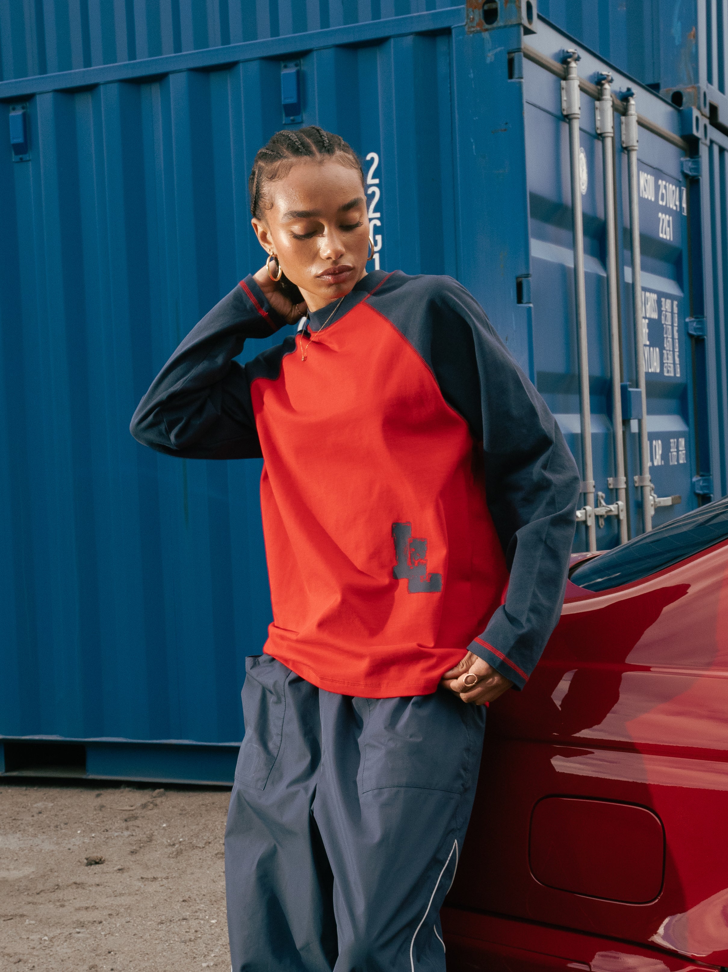 PAINTERS LONGSLEEVE - RED/NAVY